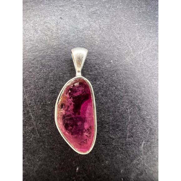 NEW Pink tourmaline sterling silver pendant 1.28 gram - Picture 4 of 11